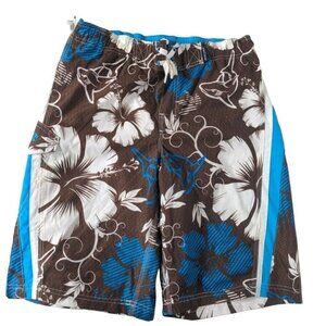 ZeroXposur Mens Swim Trunks XL Floral Shark Beach